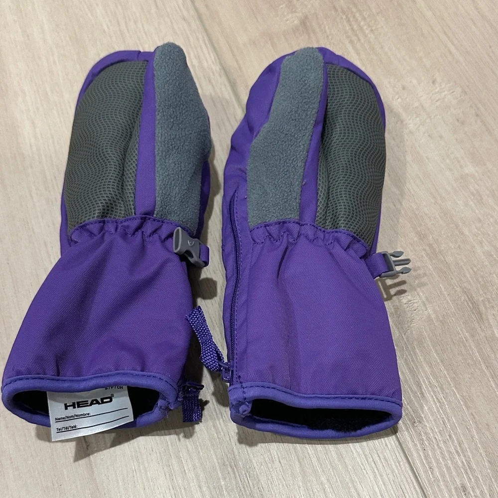 Head ski waterproof kids Small Purple Gloves